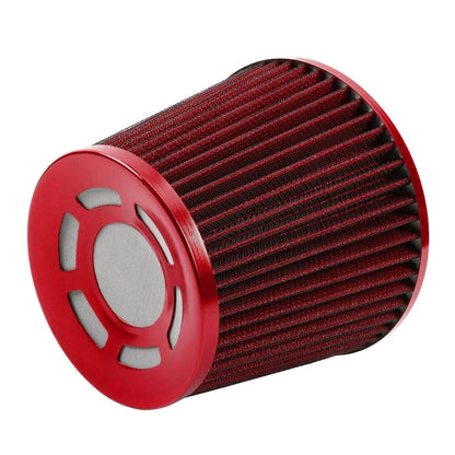 3" 76mm Red High Flow Inlet Cold Air Intake Filter for Universal Fit