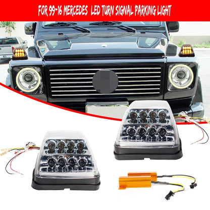 Clear LED Turn Signal Parking Lights for Mercedes W463 G55 G550 G500 G63 (1990–2018)