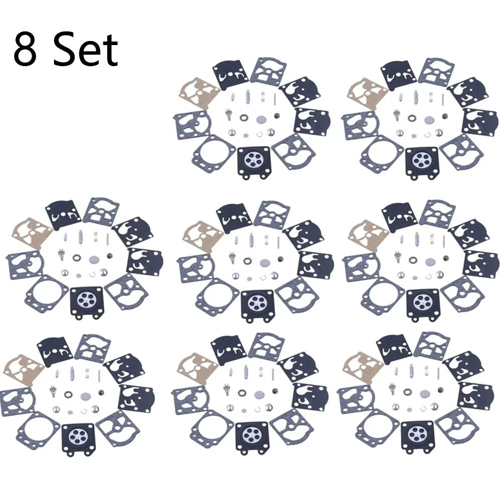 Set of 8 Carburetor Diaphragm Repair Kit for Walbro K24-WAT WT866 WT924 WT773 WT775