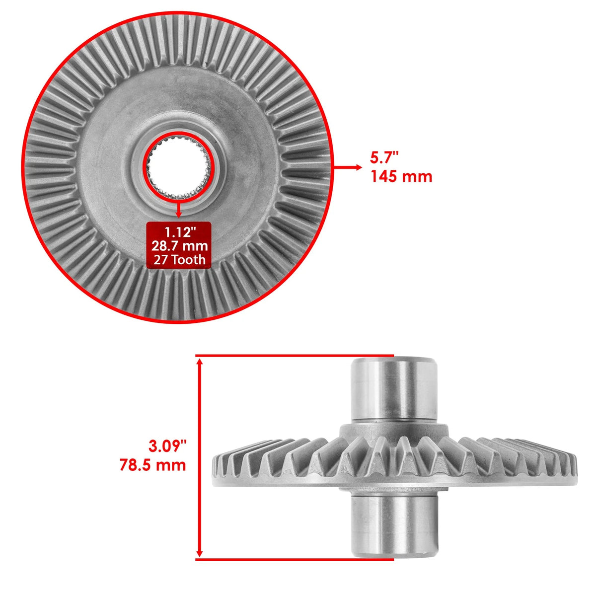 Rear Differential Ring and Pinion Gear for Honda Foreman 450 TRX450FE FM (2002–2004) DG129A1003