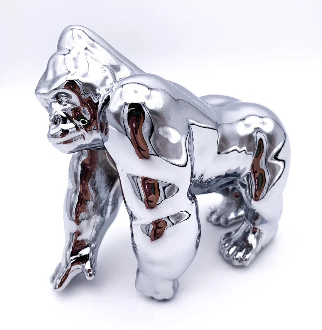 Universal Chrome Die Cast Gorilla King Hood Ornament for Universal Fit (Fit)
