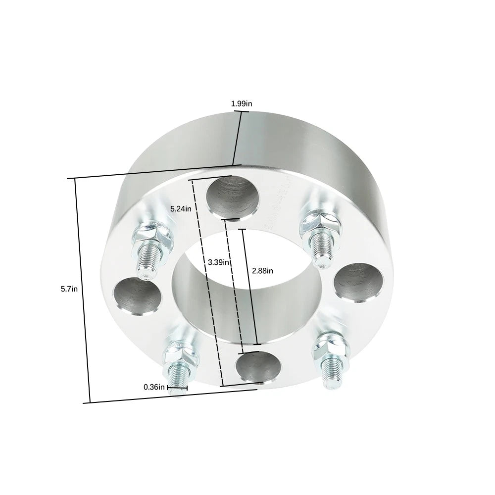 Set of 4 Wheel Spacers for Honda Rincon 680 (2003–2006) 2" 4x110 74mm M10x1.25 Silver