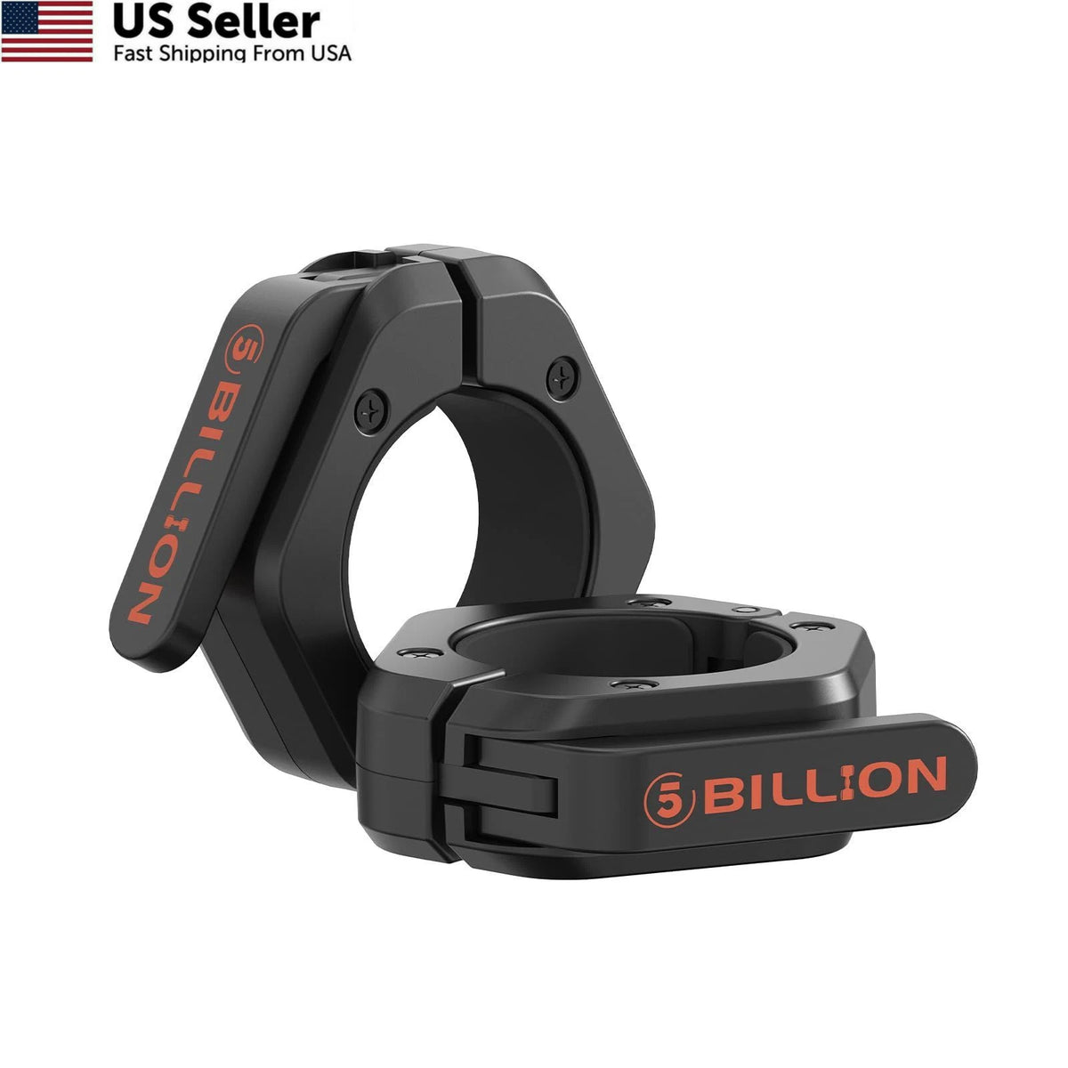 Pair of 2-Inch Olympic Barbell Clamps for Black