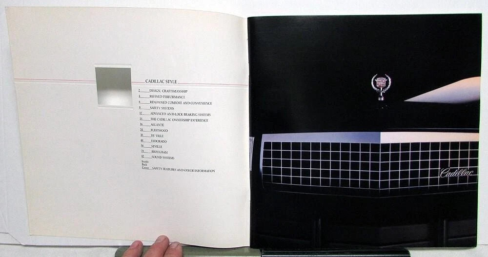 Sale Brochure for Cadillac Allante Fleetwood Deville Eldorado Seville Brougham (1989)
