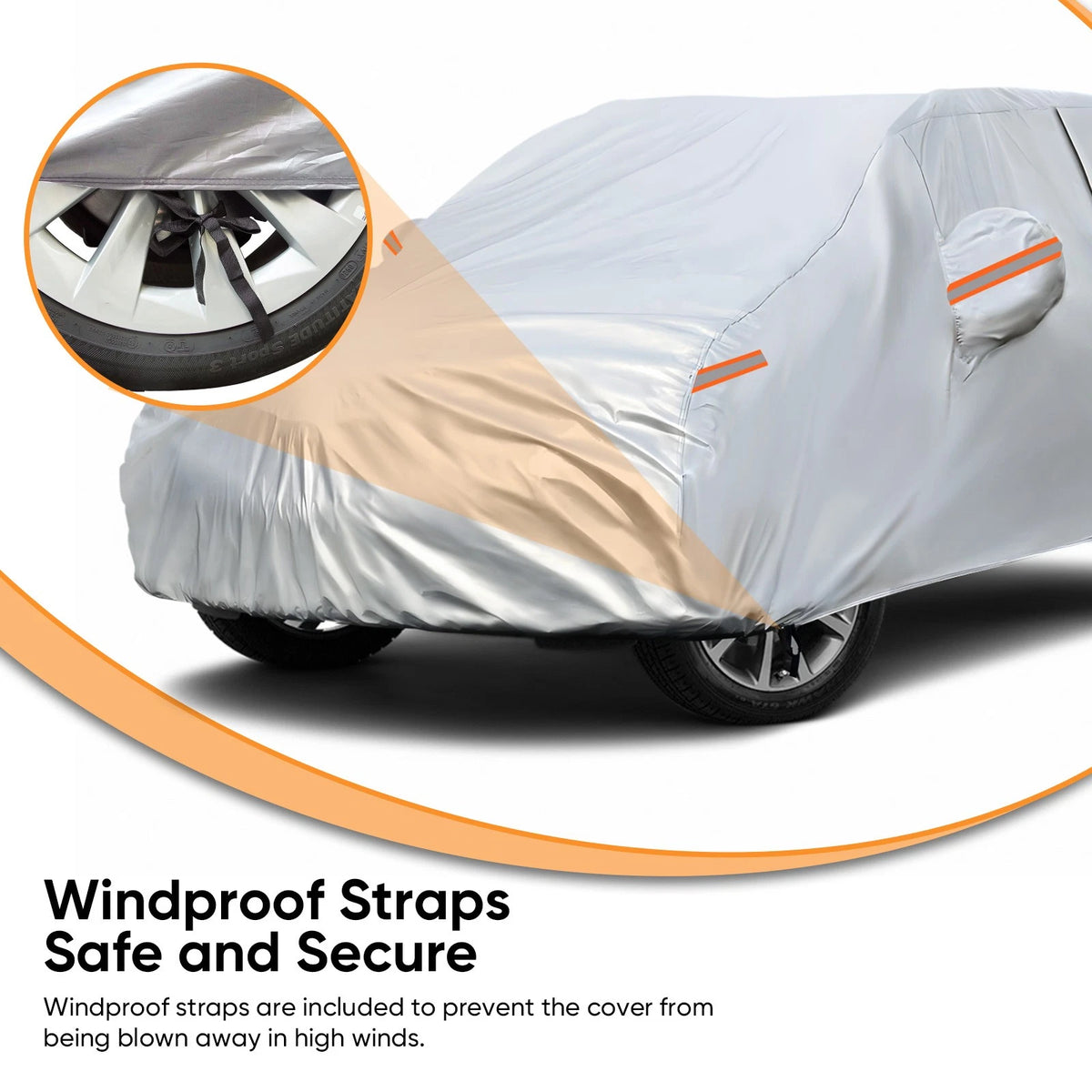 Full SUV Car Cover Waterproof Outdoor UV Protection (L)