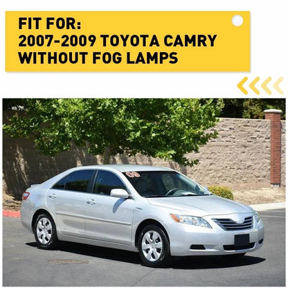 Set of 2 Front Bumper Fog Light Cover Insert Panels for 2007-2009 Toyota Camry