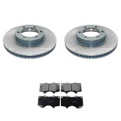 Front Rotors & Akebono ProACT Ceramic Brake Pads Kit for 4Runner GX470 (2003–2009)