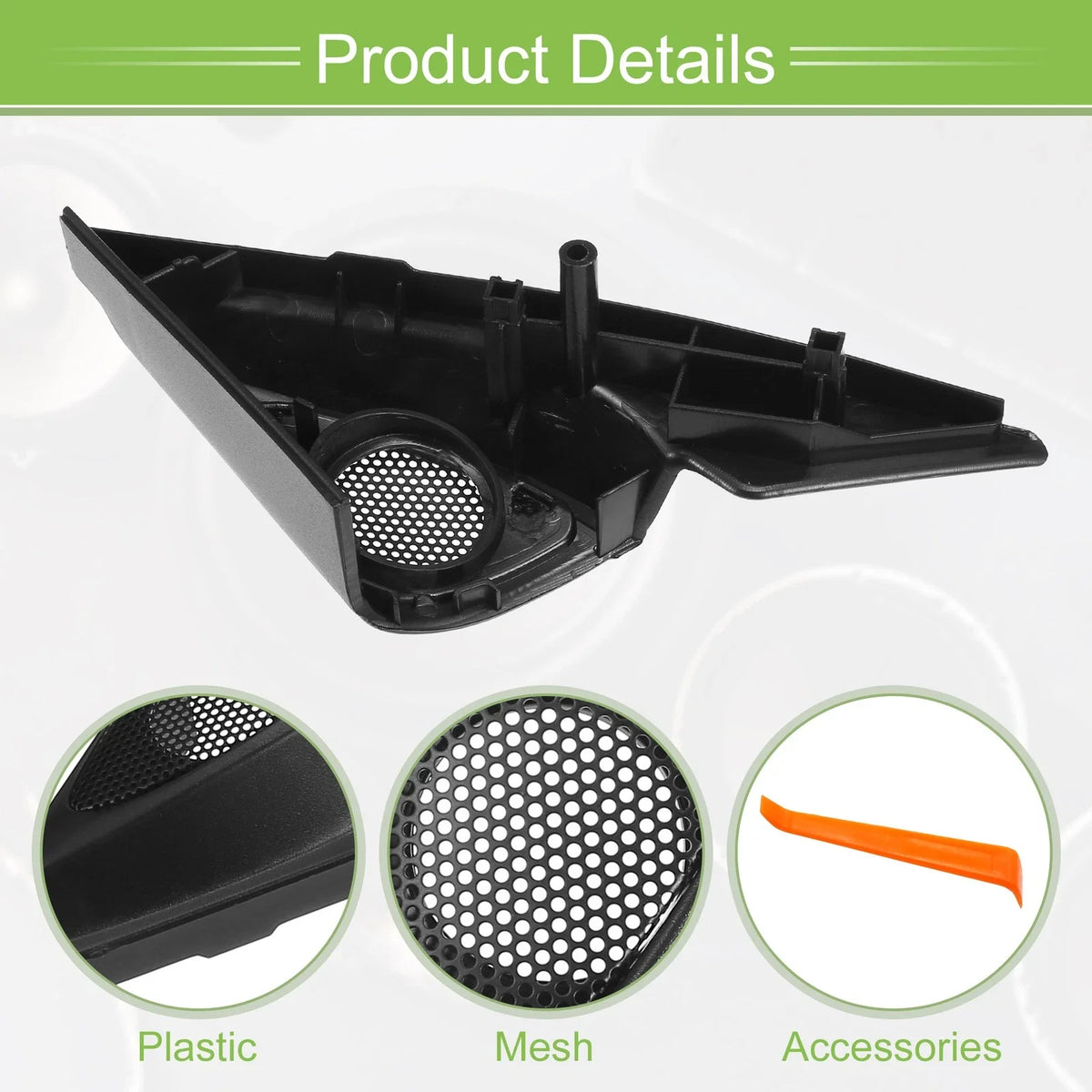 Pair A Pillar Door Tweeter Speaker Cover Trim for Mazda 6 (2003–2008) Black