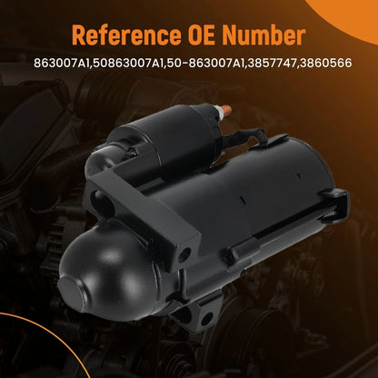 Starter Motor for Mercruiser Volvo Penta Clark 4.3/5.0L (1995–2006) 3860566 CW 12V
