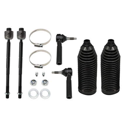 Front Inner Outer Tie Rod Ends w/ Boots for Tahoe Yukon Silverado Sierra 1500 (EV800084 ES800223)