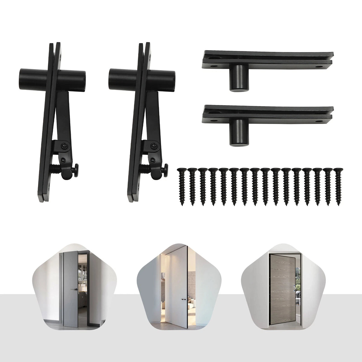 Stainless Steel Hidden Hinges Kit for Wooden Doors