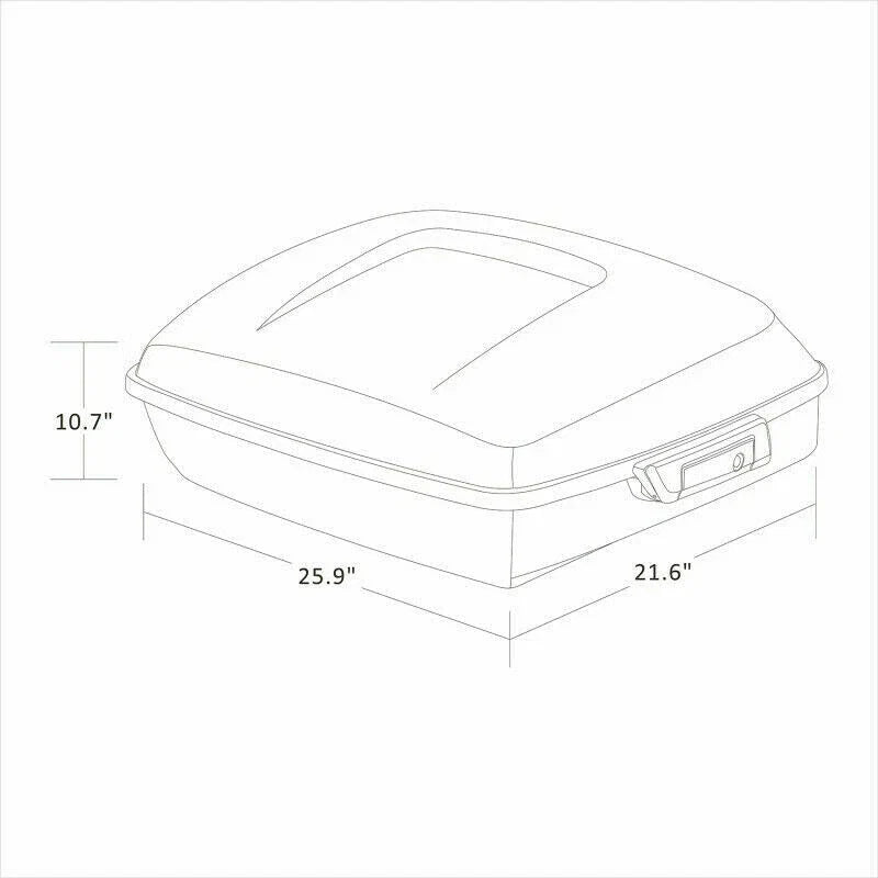 Chopped Trunk Base Plate Mount Rack for Harley Heritage Classic FLHC (2018–2023)