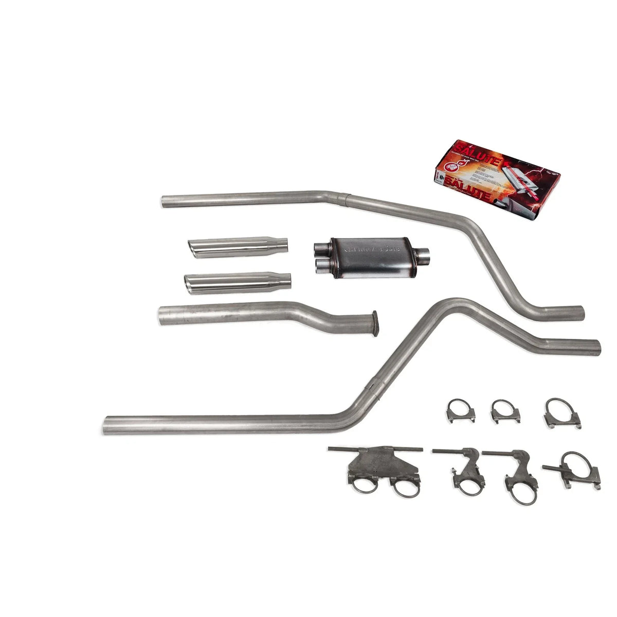 2.5" Dual Exhaust for Dodge Ram 1500 (2019–2025) Cherry Bomb Salute RLD Clp T