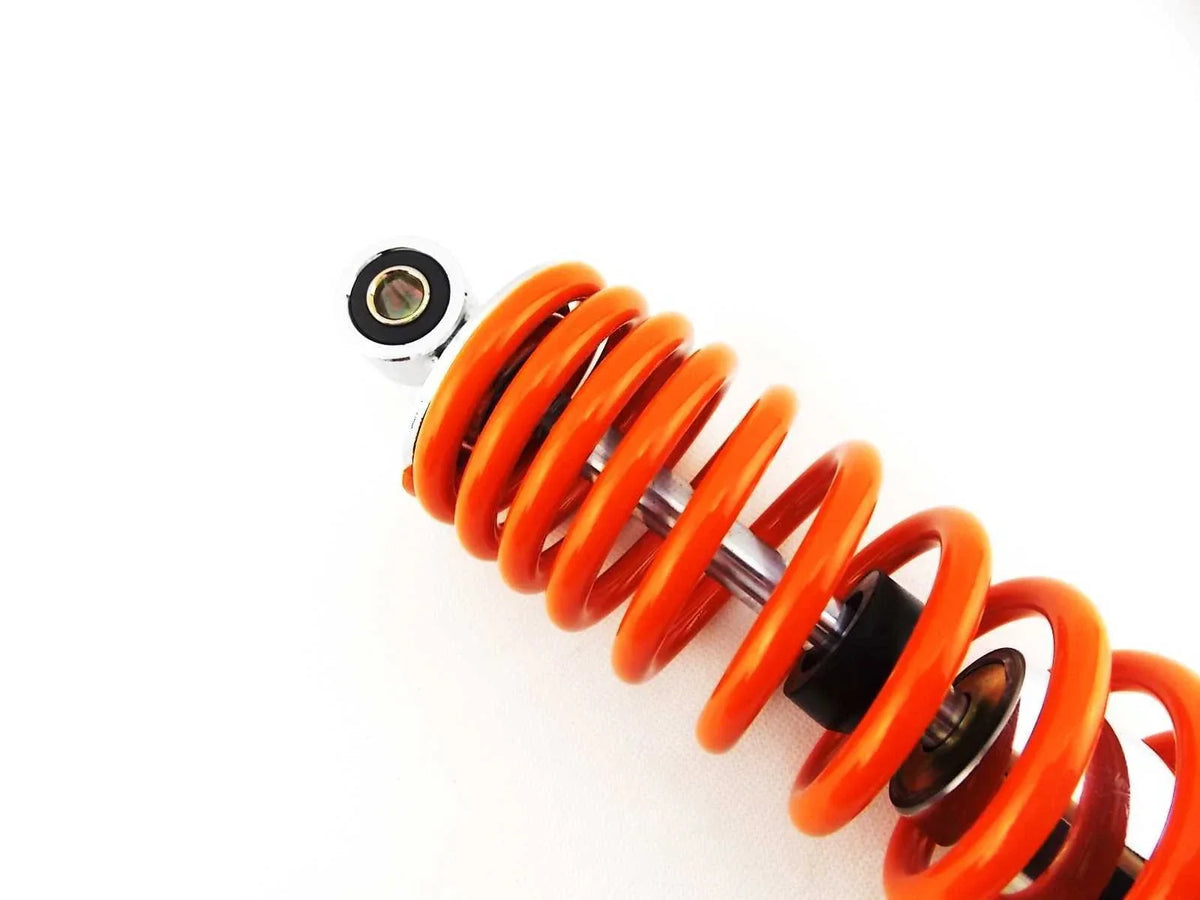 365mm JBS Orange/Chrome Shock Absorbers for Kawasaki KV250 AGI (1983-1988)