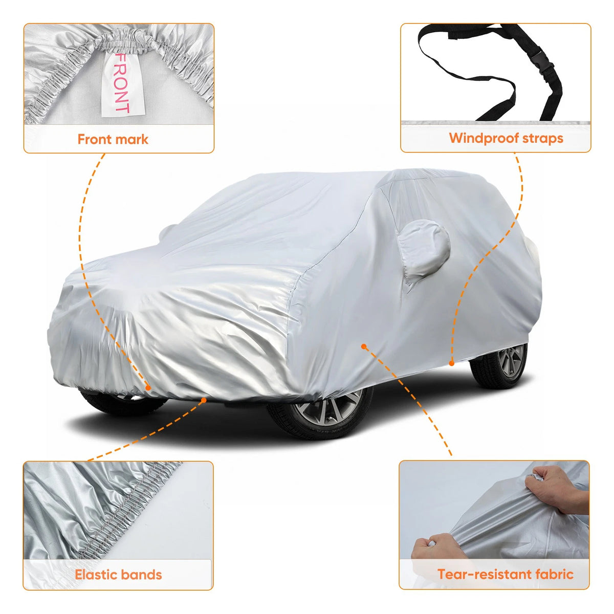 2X Waterproof Car Cover for SUV (NEV A52-15-Y-ALL)