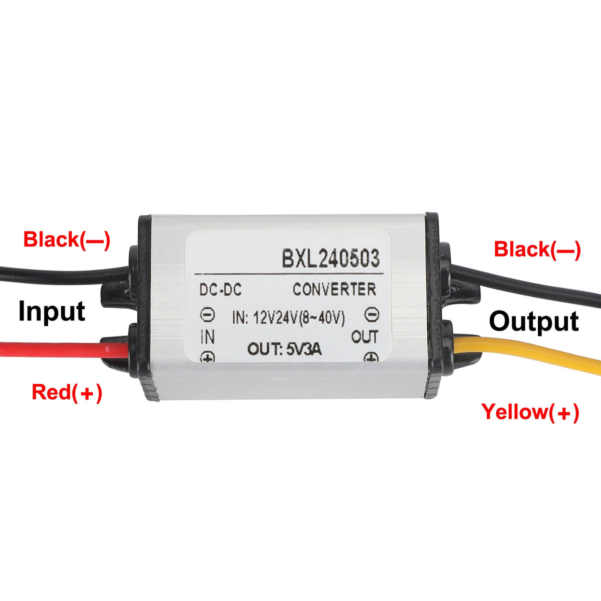 Waterproof 12V/24V to 5V Step Down Converter Module Power Supply I015-A075