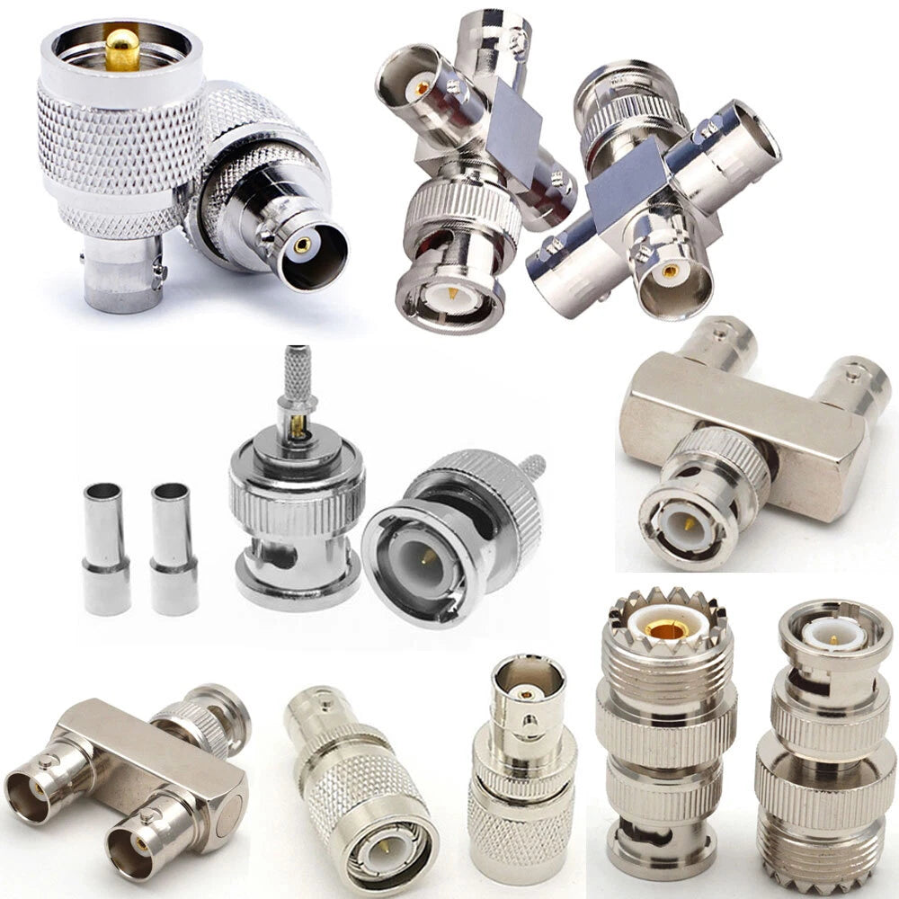 BNC Type Female/Male UHF PL-259 SO239 Coax Cable RF Coaxial Adapter Connector