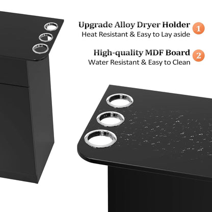 Storage Cabinet for Beauty Salon Spa Equipment (Hair Styling Station)