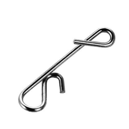 Fishing Swivel Snap Connector Clips Set of 5 - S M L XL XXL Silver