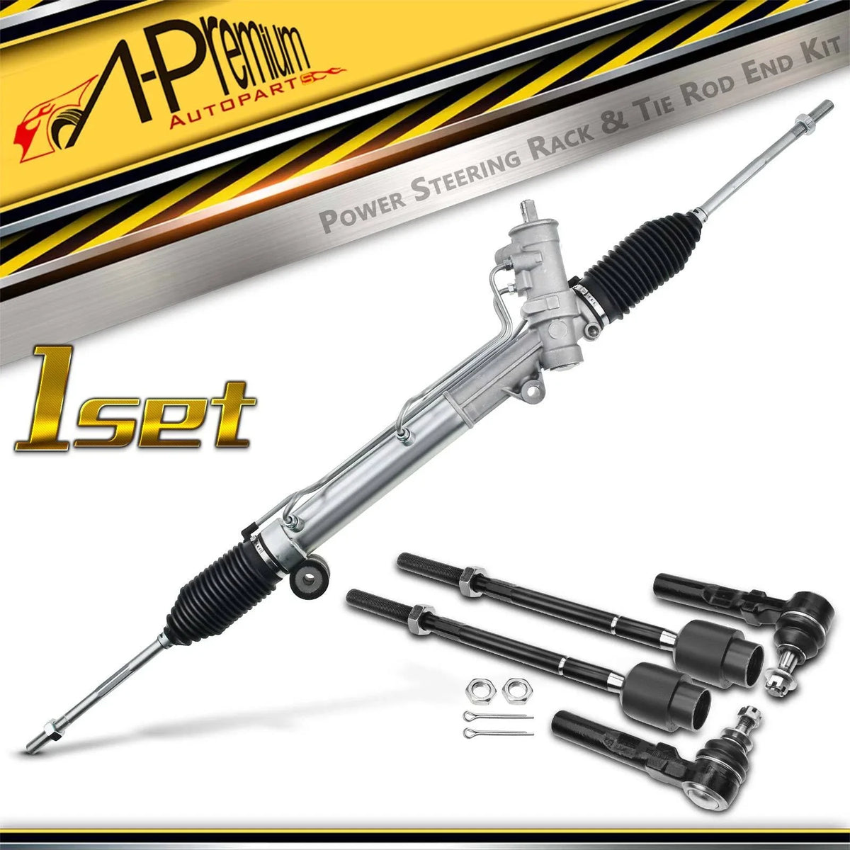 5X Front Rack Pinion Tie Rod Kit for Chevy Classic Pontiac Oldsmobile (1990–2005)