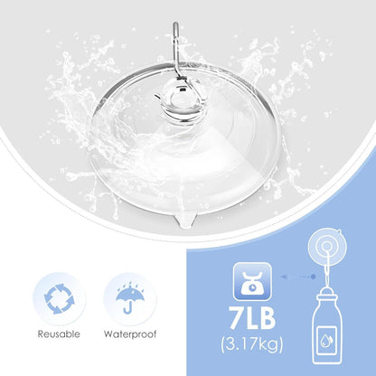 2X Suction Cup Hooks for Universal Use (2.5 Inches, Clear)