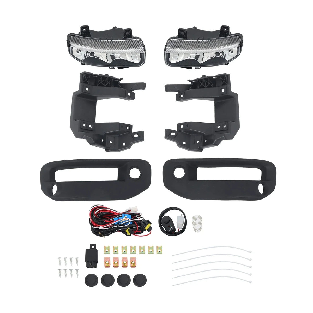 Pair of LED Fog Lights for Dodge Ram 1500 (2019–2023) Clear Lens