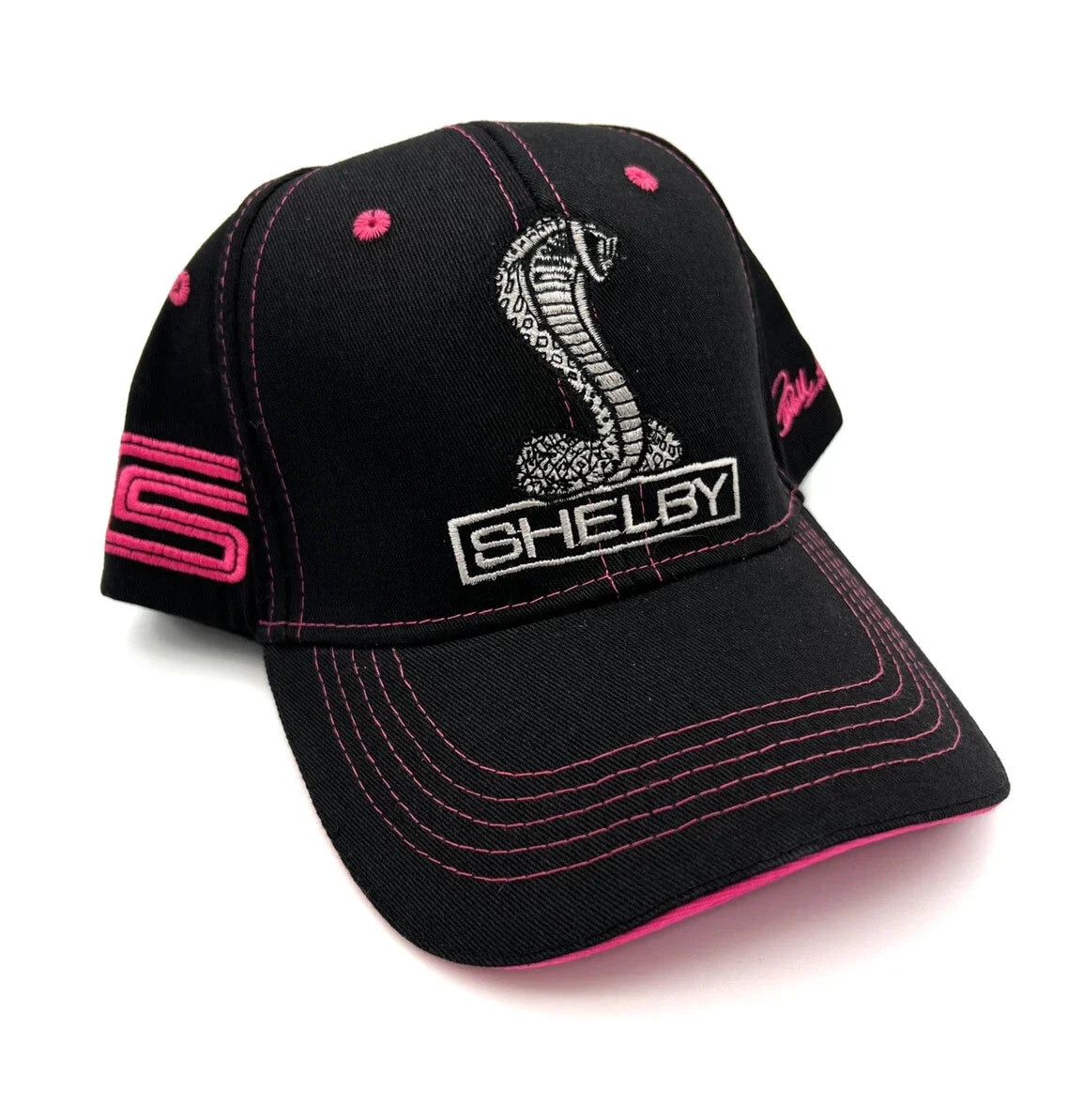 Mustang Hat Cap Replacement for Shelby Black Pink Gray Embroidered Logo (1964–1970)