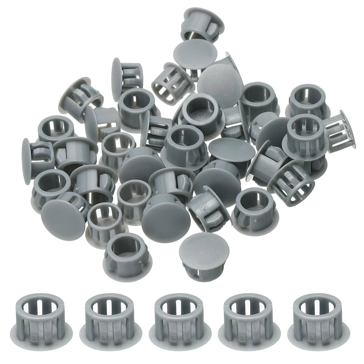 40pcs Nylon Plastic Hole Plugs for Various Applications (1/2" Round)