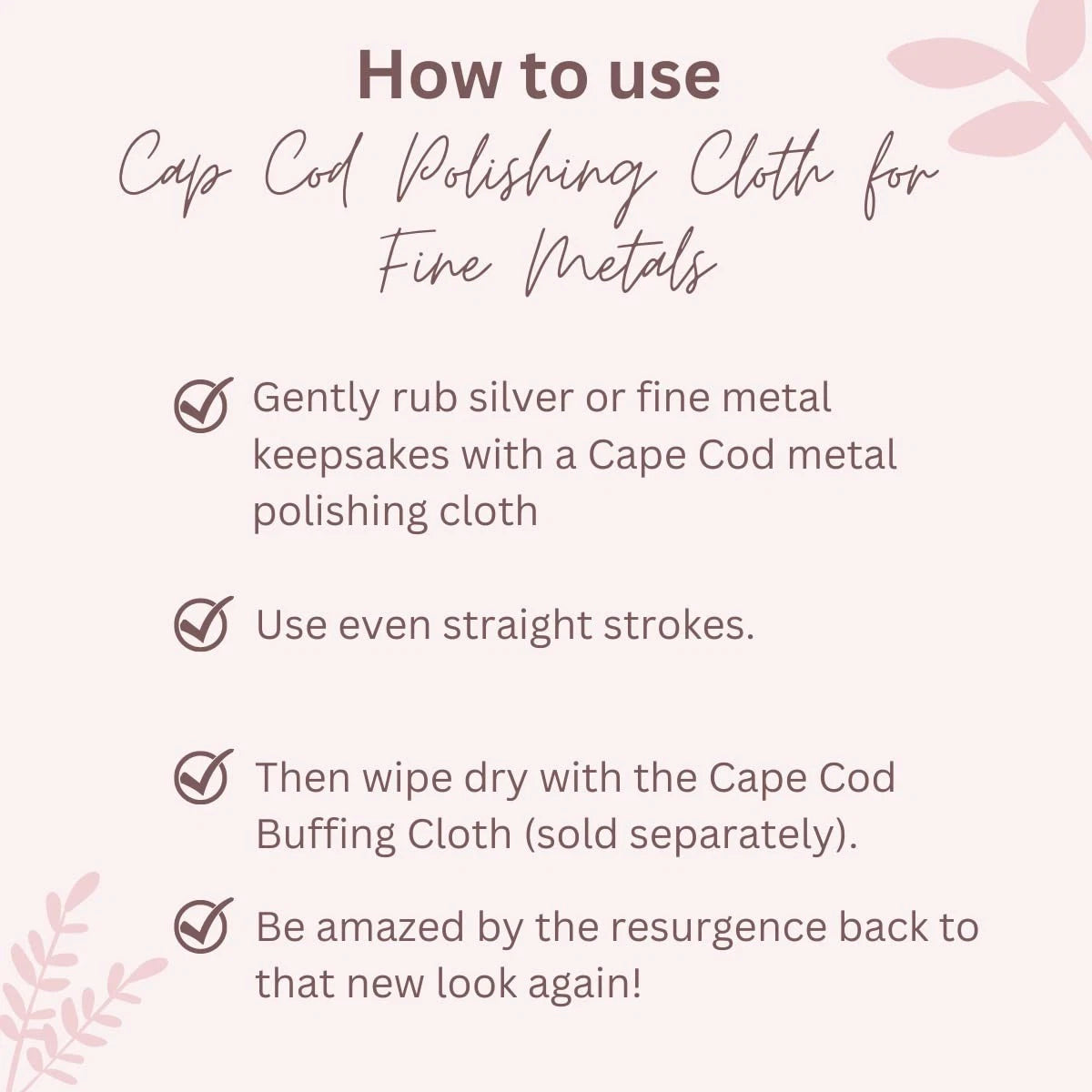 Polishing Cloths for Fine Metals (Jewelry Cleaner, Tarnish Remover)