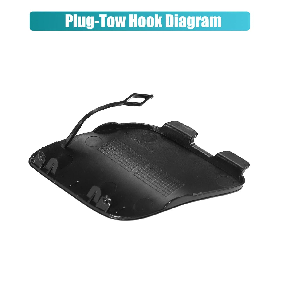 Tow Hook Cover for Mercedes-Benz (A1178851222) Glossy Black