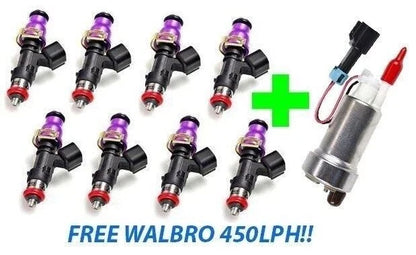 Set of 8 Injector Dynamics ID1050x Fuel Injectors for Mustang GT (1996–2010)