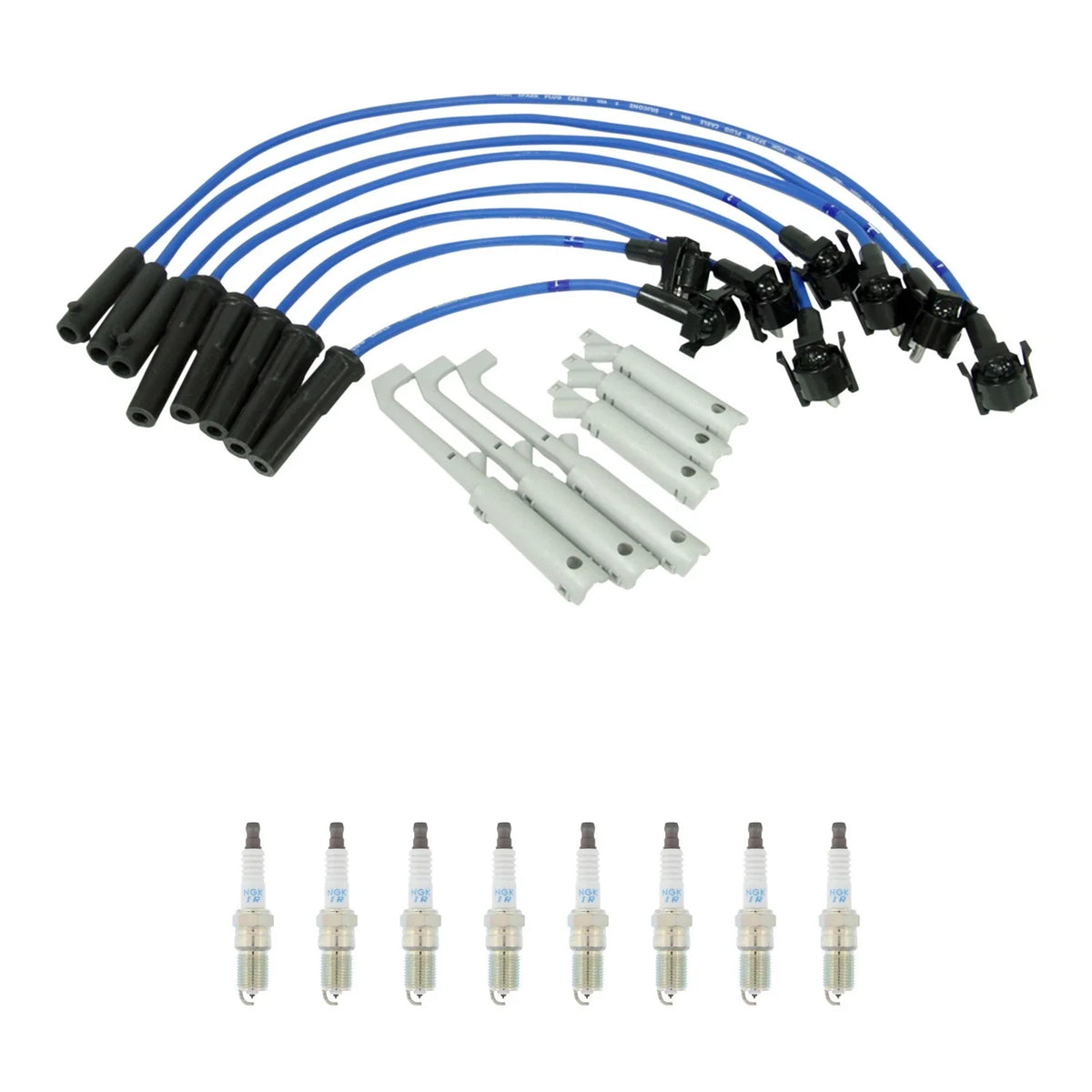 Set of 8 NGK Laser Iridium Spark Plugs & Wire Set for Ford Ranger (1995–1999)