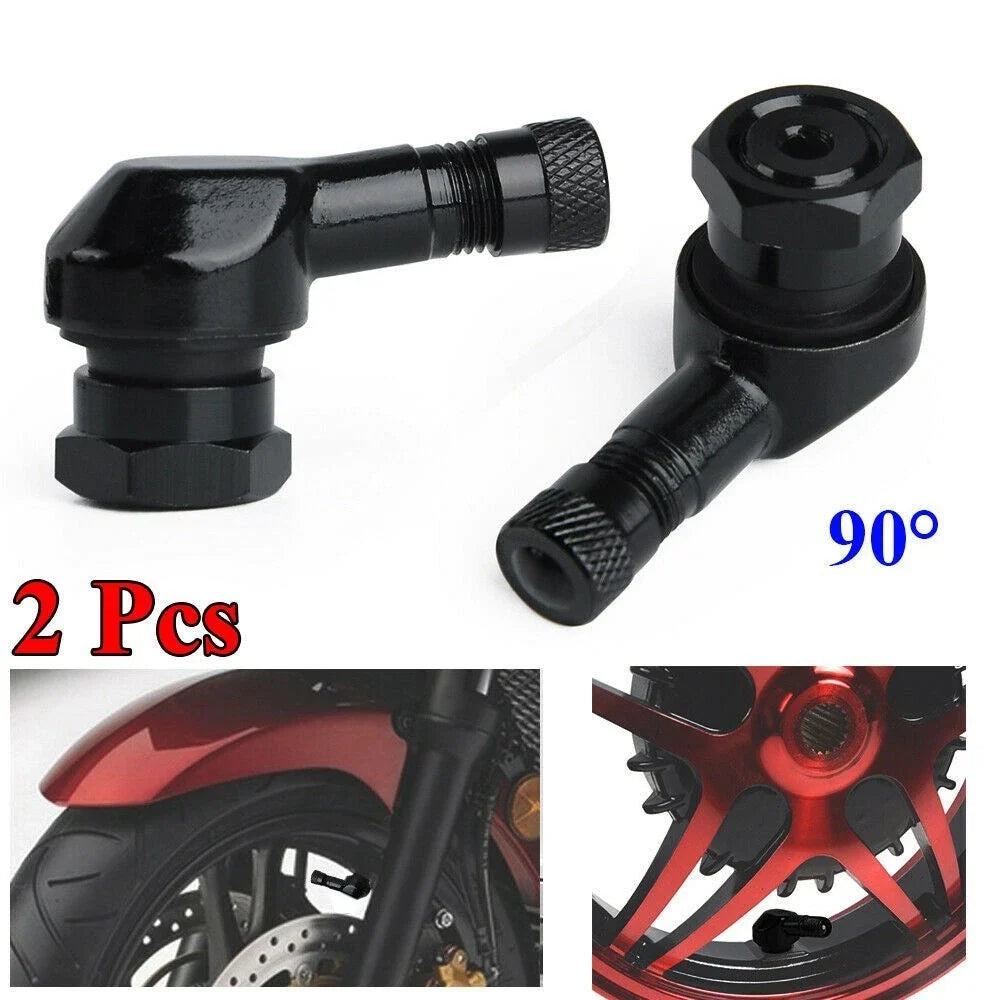 Aluminum Tire Valve Stem Caps for Motorcycle Tubeless (Universal Fit)