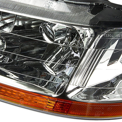 Pair Chrome Housing Amber Corner Headlight for Honda Accord (1998–2002)