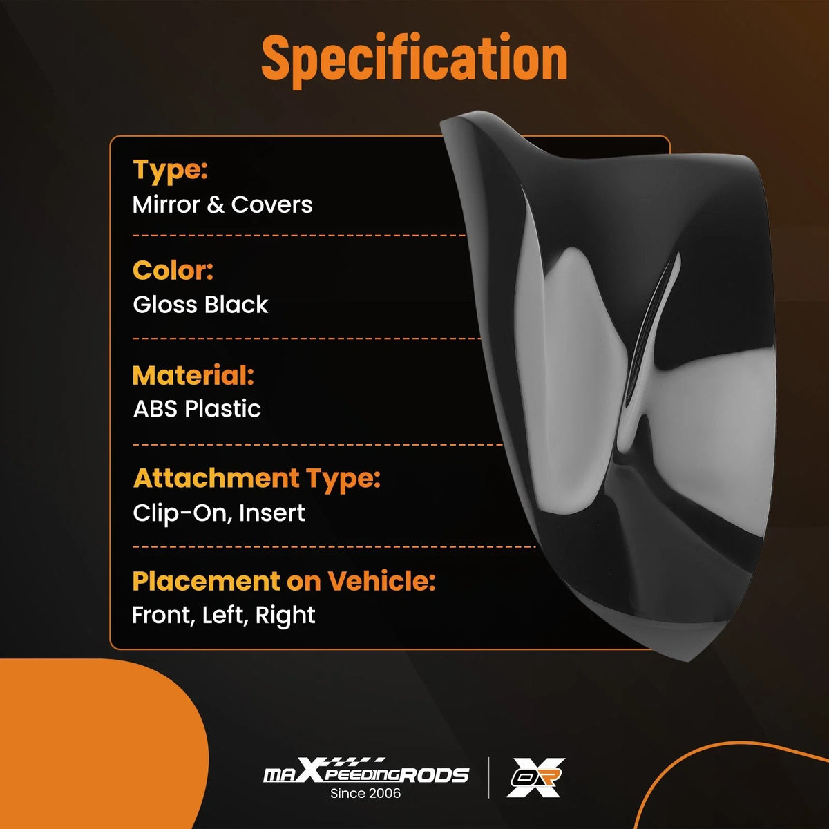 Set of 2 Exterior Side Mirror Cover Caps for BMW X3 X4 (2018–2023)