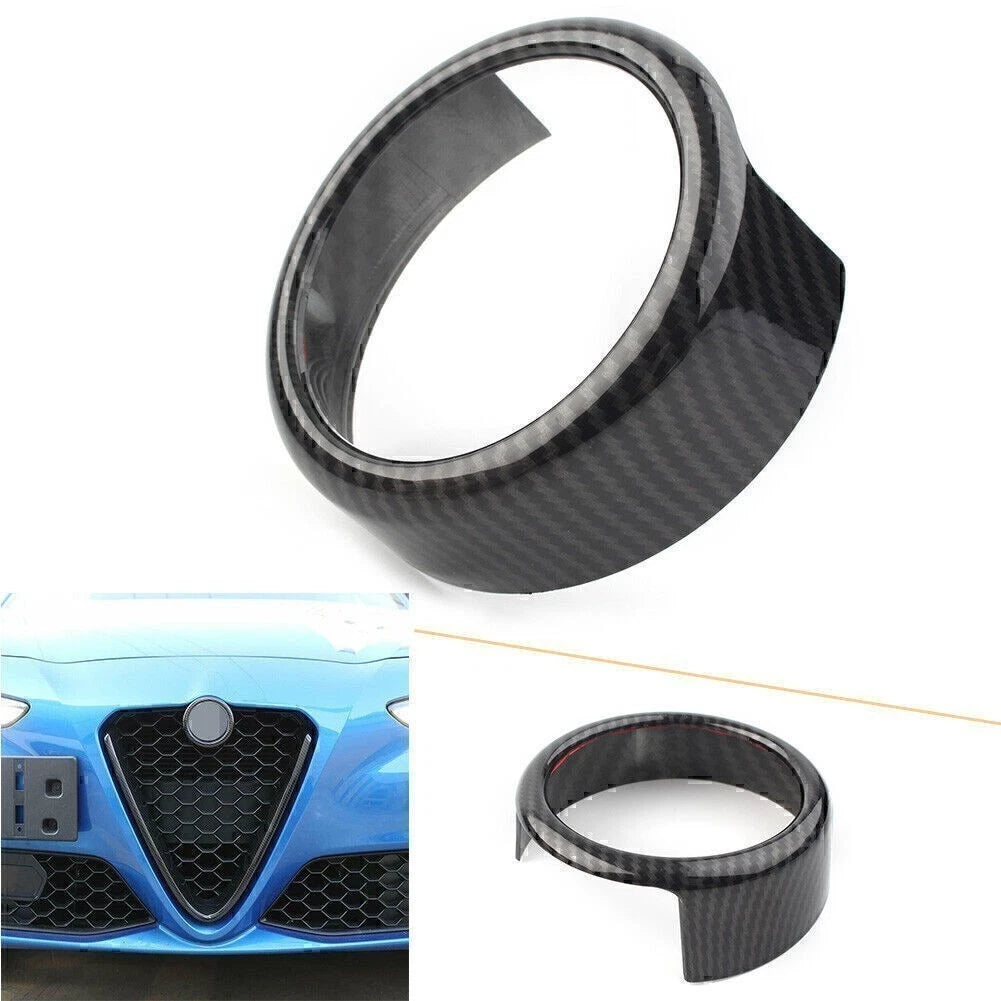 Carbon Fiber Front Grille Emblem Ring for Alfa Romeo Giulia (2017–2020)