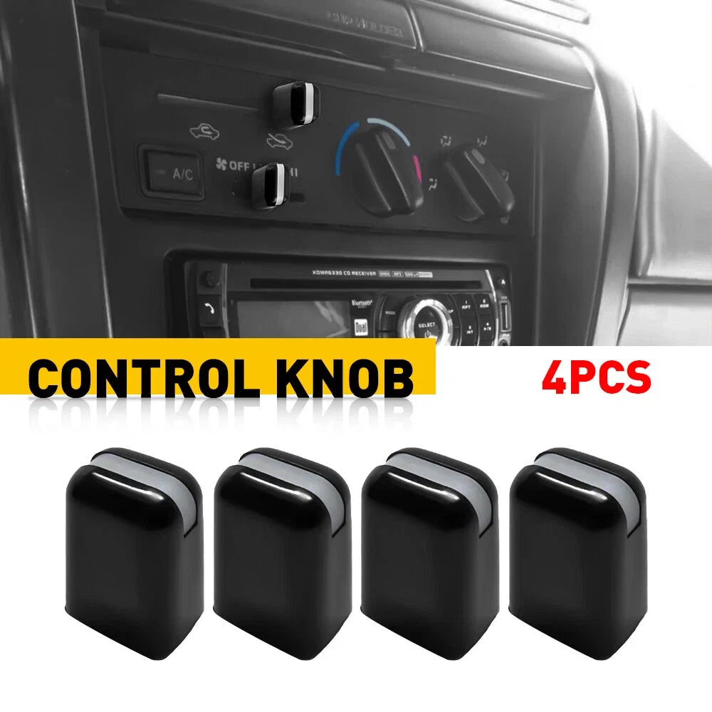 Set of 4 Heat AC Knob Control Button Switches for Toyota RAV4 (1996–2000) & Tacoma (1995–2001)