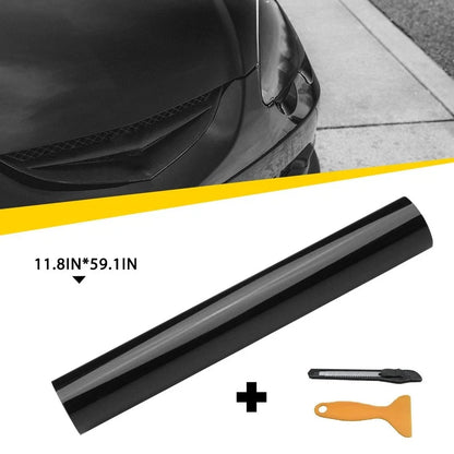 Black Gloss Vinyl Wrap for Cars (Self Adhesive, Air Bubble Free)