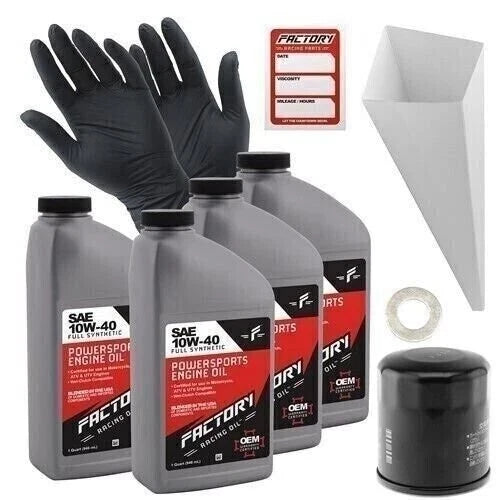 10W-40 Oil Change Kit for Kawasaki Ninja, Vulcan (Fits )