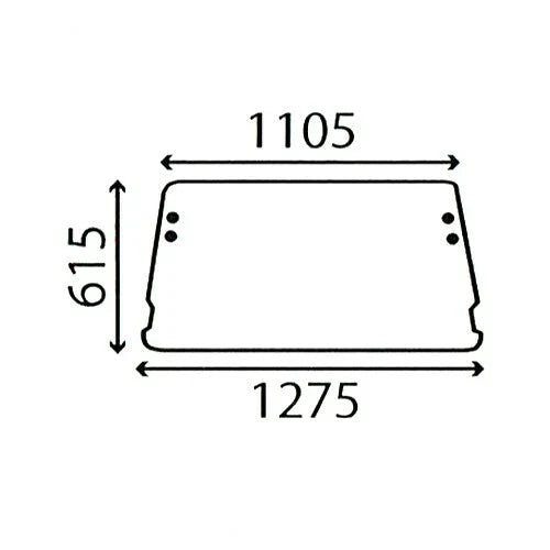 Upper Rear Window Glass for Ford Q Cab Tractors (5610–8210)