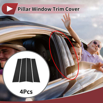 Set of 4 Car Door Pillar Window Trim for Toyota Yaris Cross (2020–2025) Black