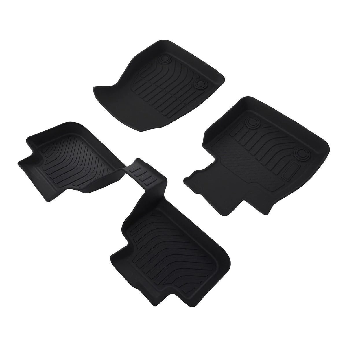Set of 2 Black TPE Floor Mats for BMW X1 F48/X2 (2016–2022) Waterproof