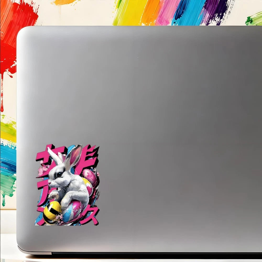 Lucky Rabbit Waterproof Vinyl Stickers for Laptops, Luggage, Car Windows
