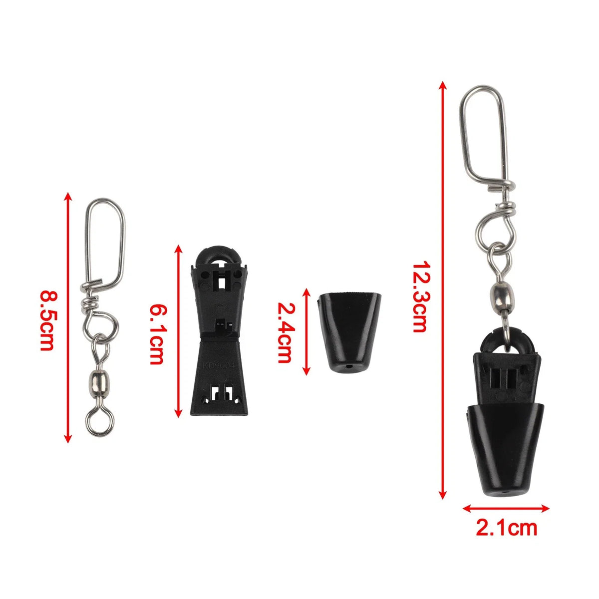 Set of 4 Downrigger Cable Terminators for Trolling Fishing