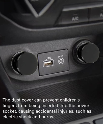 Cigarette Lighter Plug Cover for Universal Fit (Aluminum Black)
