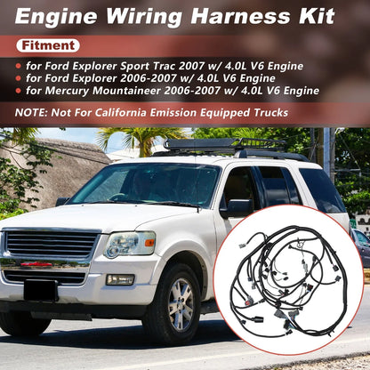 Engine Wire Harness for Ford Explorer, Mercury Mountaineer (2002–2005) 6L2Z-9D930-BA
