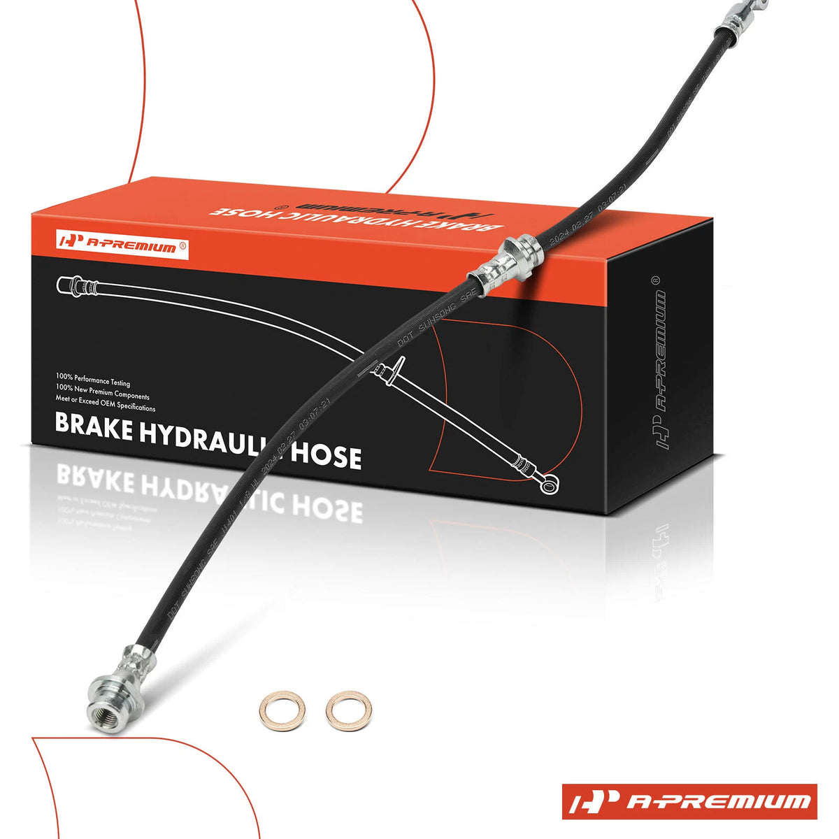 Front Passenger Brake Hydraulic Hose for Nissan Sentra (2020–2022) 462106LB0A