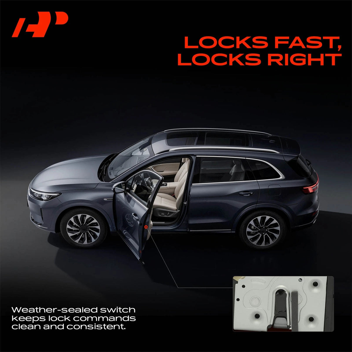 Front Left Door Lock Actuator for Jeep Grand Cherokee Dodge Durango (2005–2021) - 4589693AA, 4589693AB, 4589693AD, 931-096