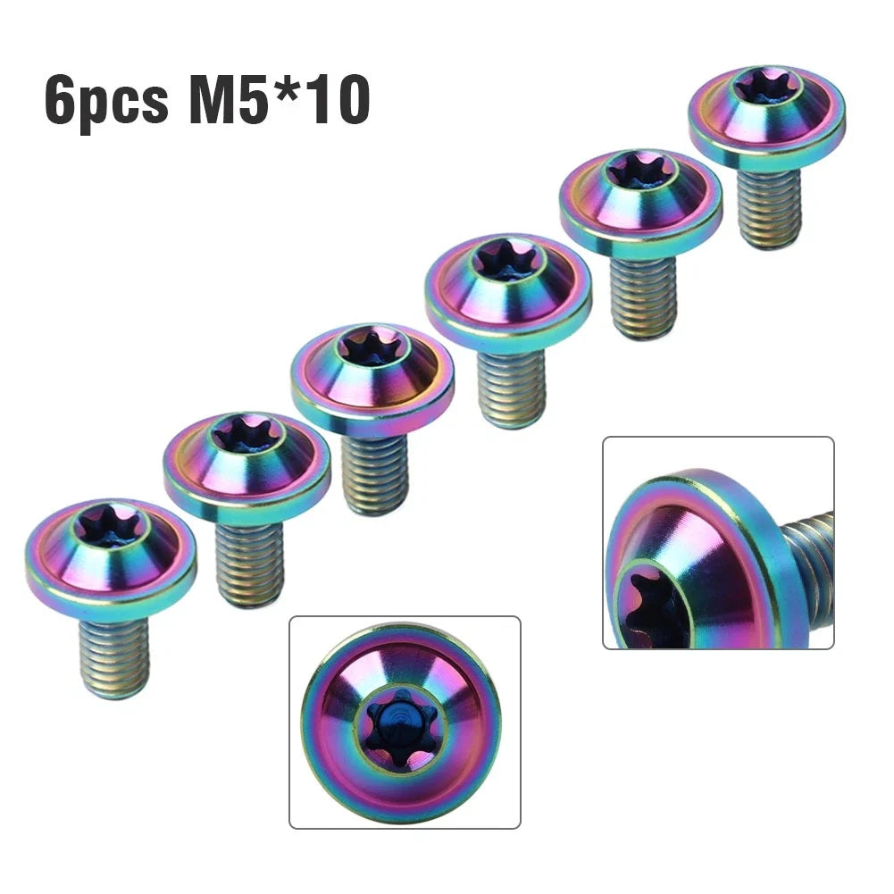 Set of 6 M5 Titanium Truss Torx Bolts Screws for Motorcycle/Bike
