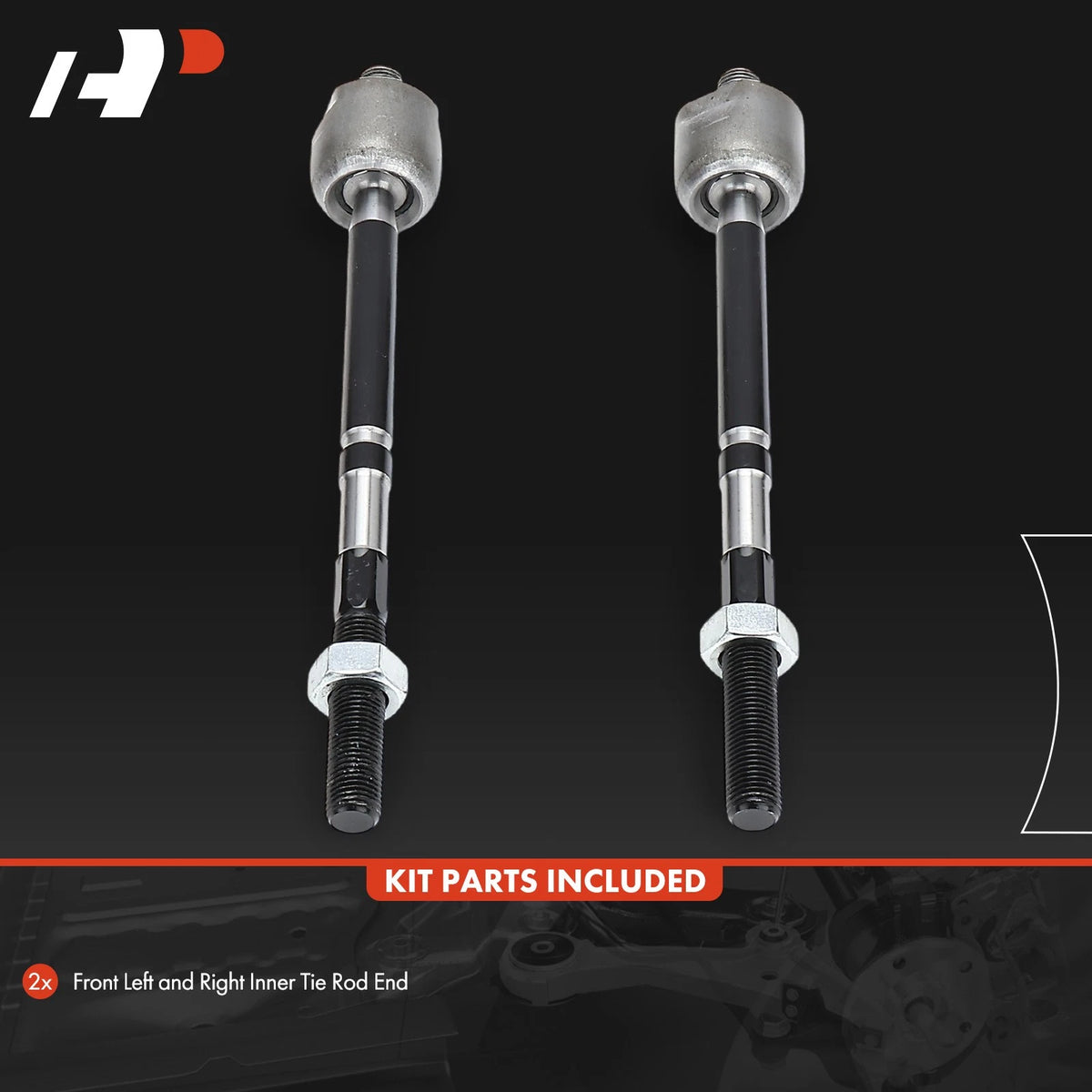 2X Front Inner Side Tie Rod Ends for Toyota Yaris (2006–2013) 4550352070, 4551052141, 4551052370, GS86704